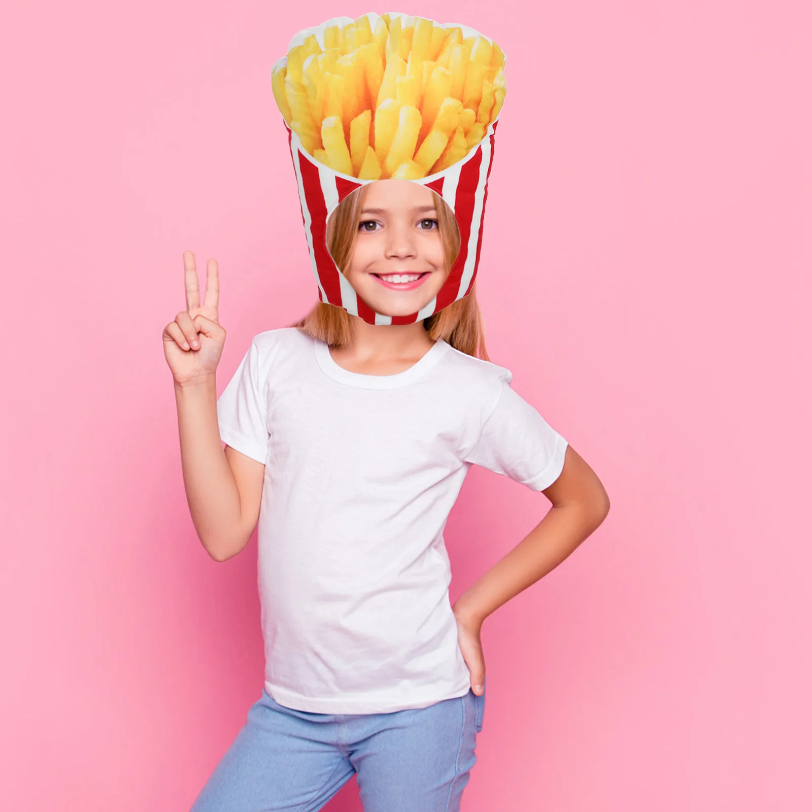 

French Fries Cosplay Party Supply Crazy Hats Festival Headdress Costume Accessories Adorable Prop Cartoon