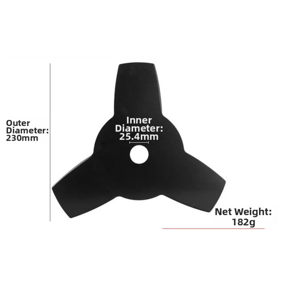 Trimmer Head Brush Cutter Blade Clean Precise Cut Heavy-duty Lawn Use Steel Construction Black Manganese Steel