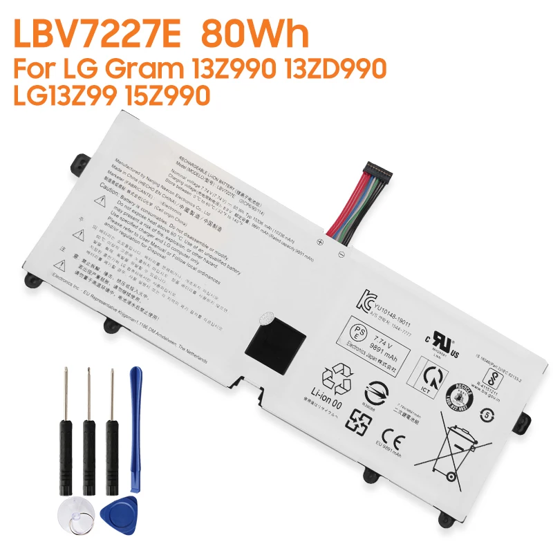 

Replacement Battery LBV7227E For LG Gram 13Z990 13ZD990 17Z990 17ZB990 17ZD990 15Z990 15ZB990 15ZD990 LG15Z99 LG17Z99