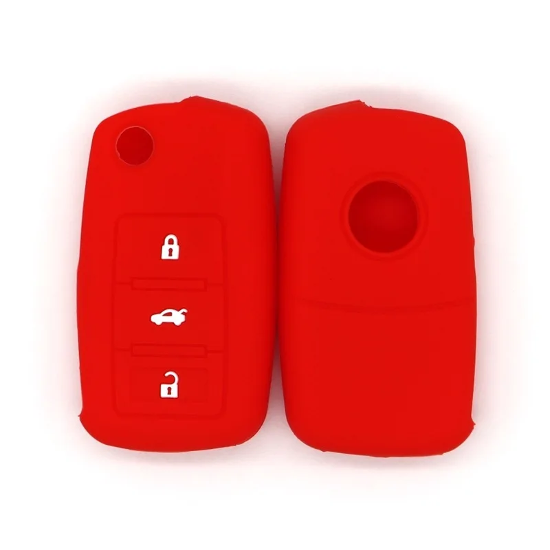 

Silicone key cover is suitable for Volkswagen cc Bora Touran Lavida Jetta Skoda Santana sedan key case anti-fall key cover