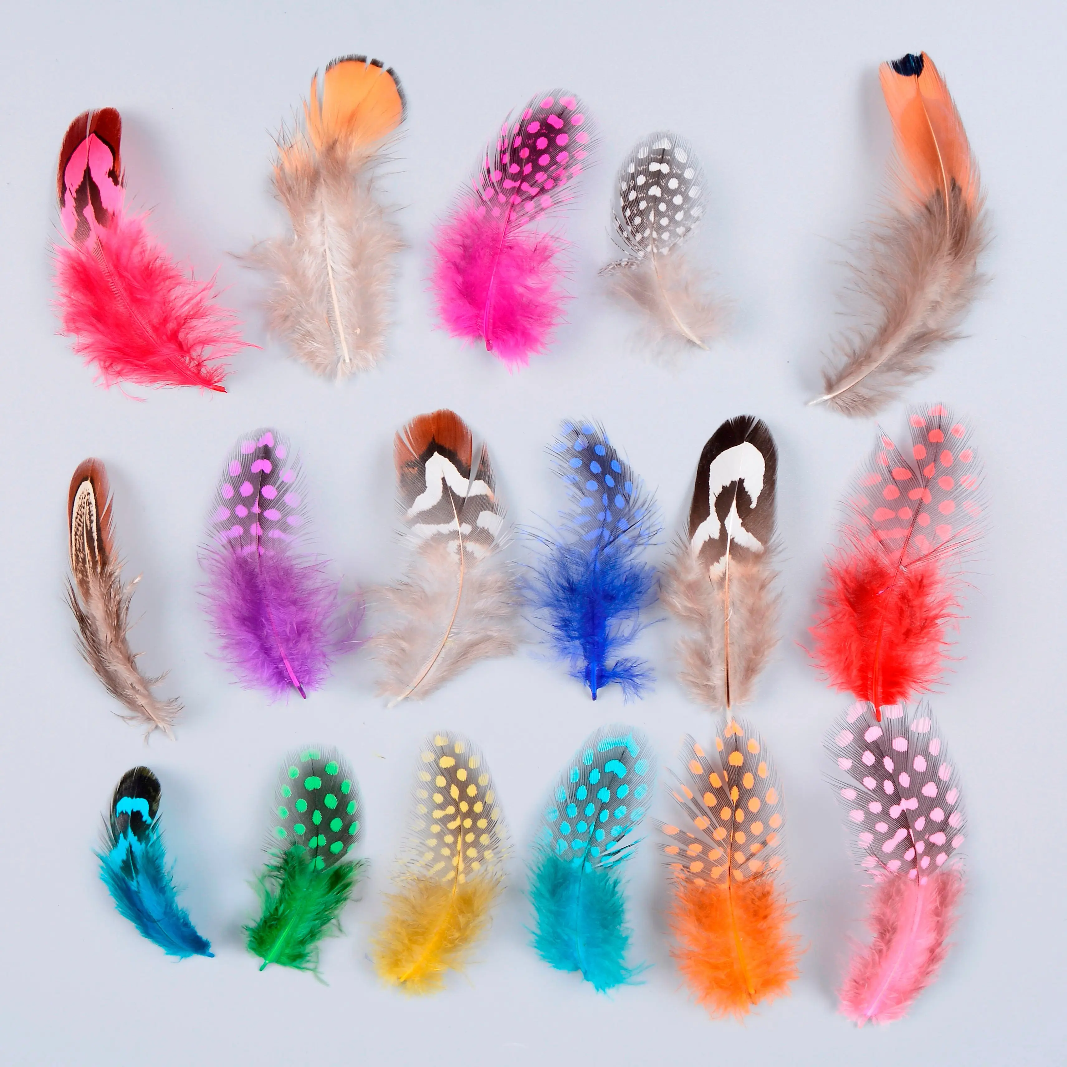 Multicolor Natural Guinea Feathers for Home Decoration Handwork DIY Crafts Chicken Feather 45-80 mm Pheasant Plumes Fly Tying