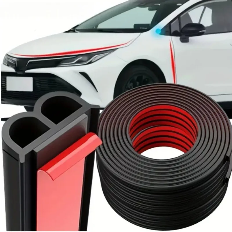 1/3/5/10/20M Car Door Seal Strip Rubber D B Type Z Type P Type Waterproof Trim Sound Insulation Soundproof 6 Meters Car-Styling