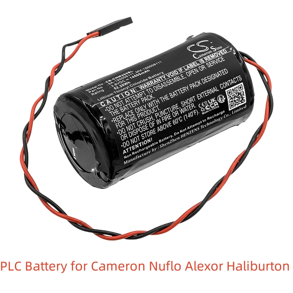 Li-SOCl2 PLC Battery for Cameron Nuflo Alexor Haliburton,3.6V,14500mAh,MC-II Plus EXP WT4911B 700 flow meter