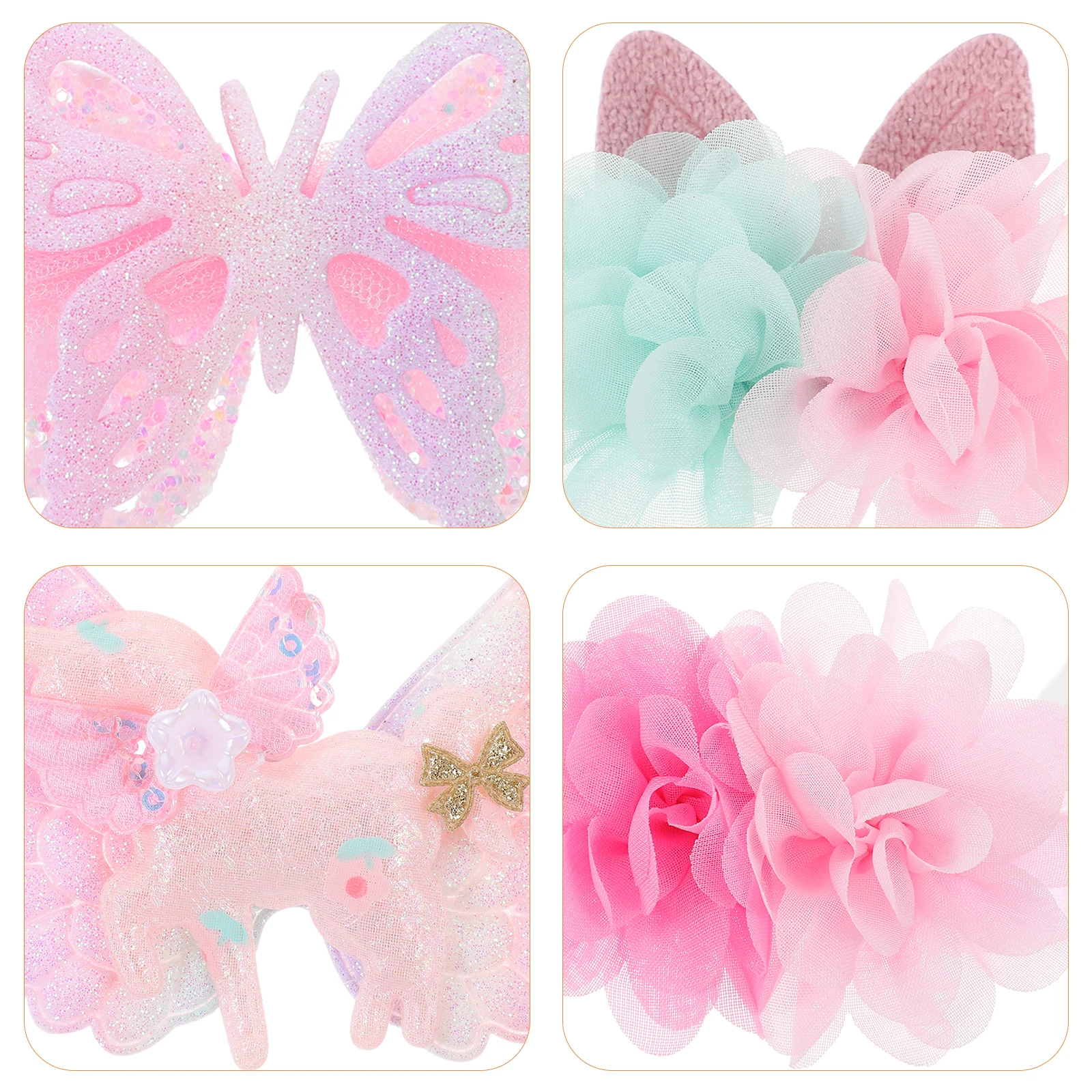 

Girl Hair Accessories Bunny Headbands Rabbit Ear Girls Ears Hairband Cute Unicorn Wing