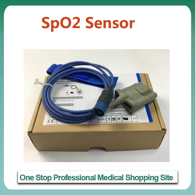 

Original M1191BL Spo2 Sensor Adult Soft Tip 8-pin Soft Finger Sleeve Saturation Probe Cable Monit