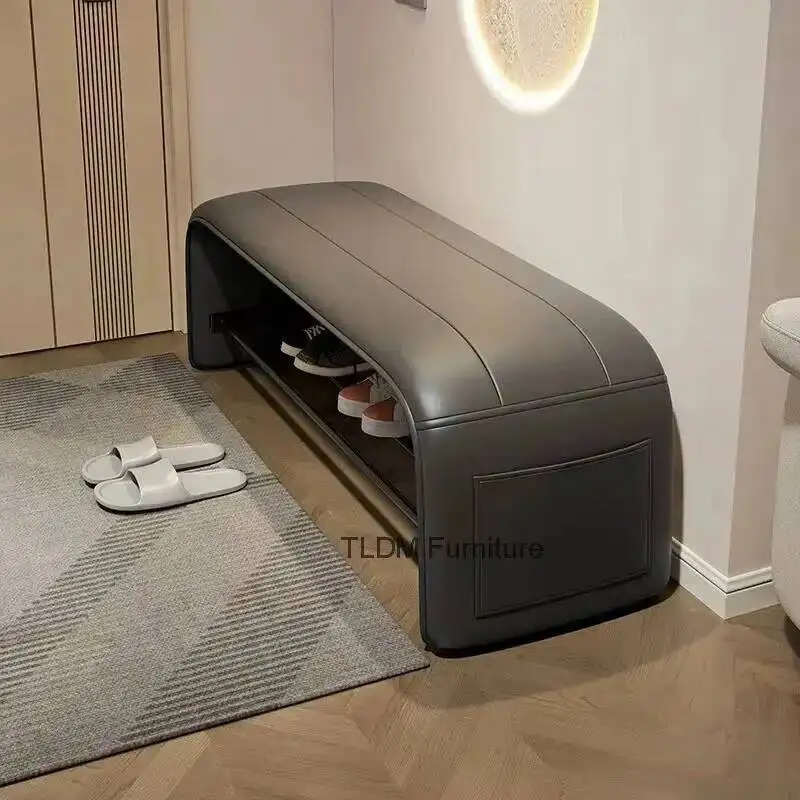 Multi-functional Nordic Bedside Bedroom Stools Bench Stool with Entryway Storage Simple Shoe Bench Changing Home Furniture