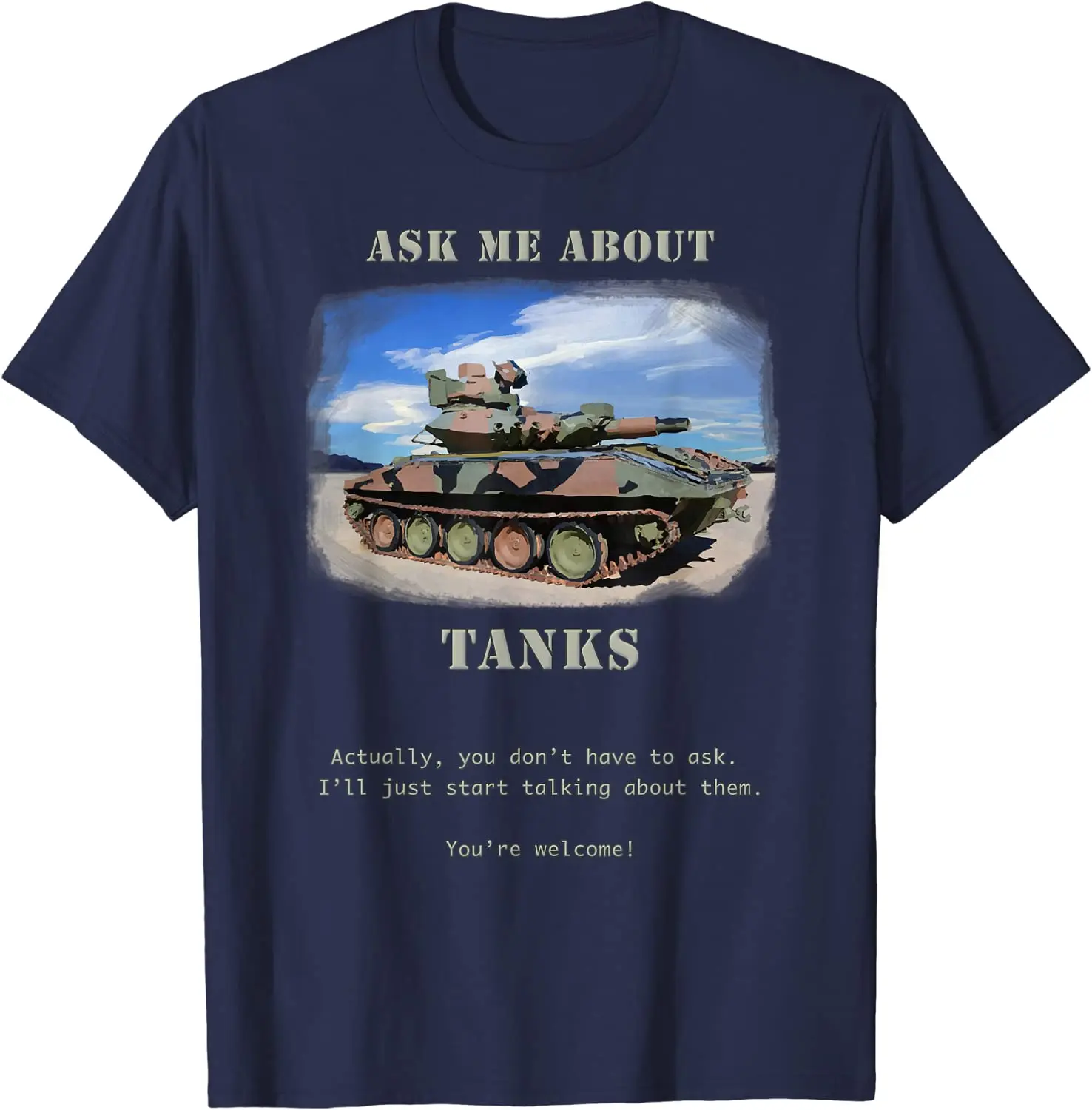 Funny Battle Tank Enthusiast T-shirt 