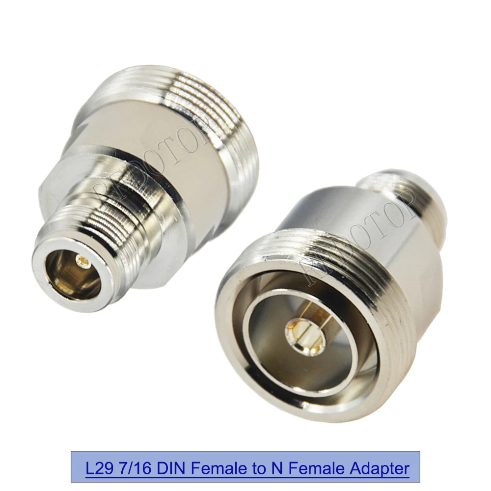 1 Uds L29 7/16 DIN a N adaptador recto macho/hembra conector Coaxial RF latón chapado en oro alta calidad 50ohm