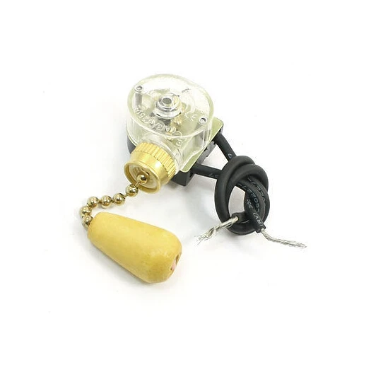 3A 250VAC Momentary Action Ceiling Fan Two Wires Light Pull Chain Switch