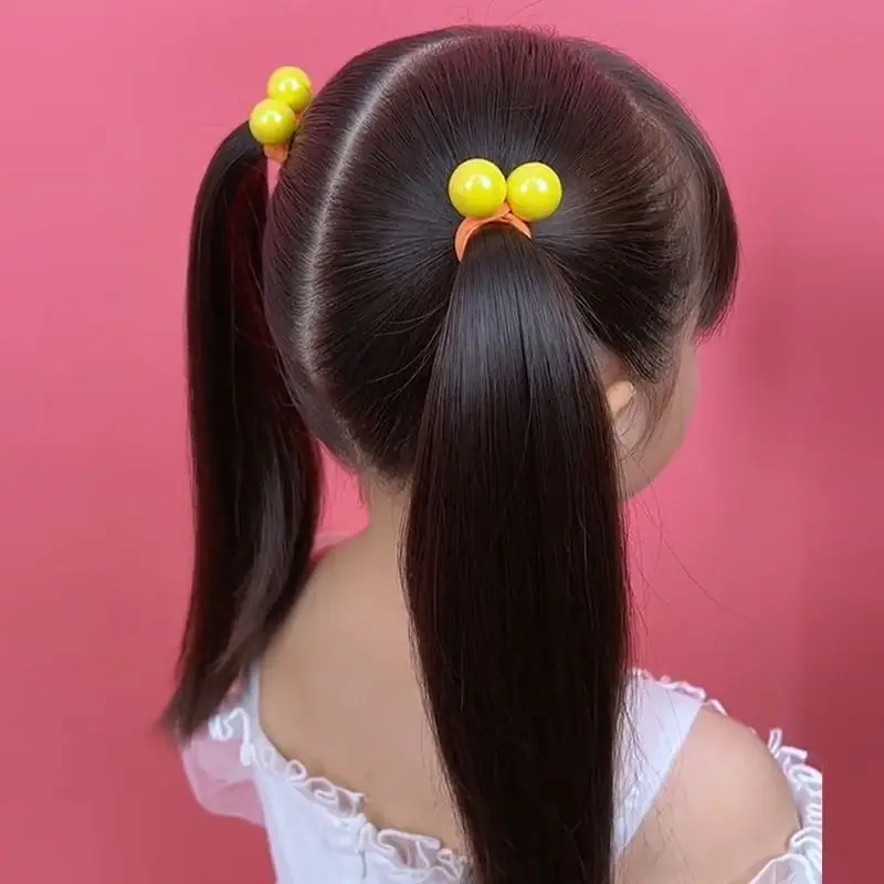 女の子のための伸縮性のあるヘアバンド,女の子のための美しいプリンセスのヘアバンド,赤ちゃんの帽子,ヘアアクセサリー,ボールの色,2個