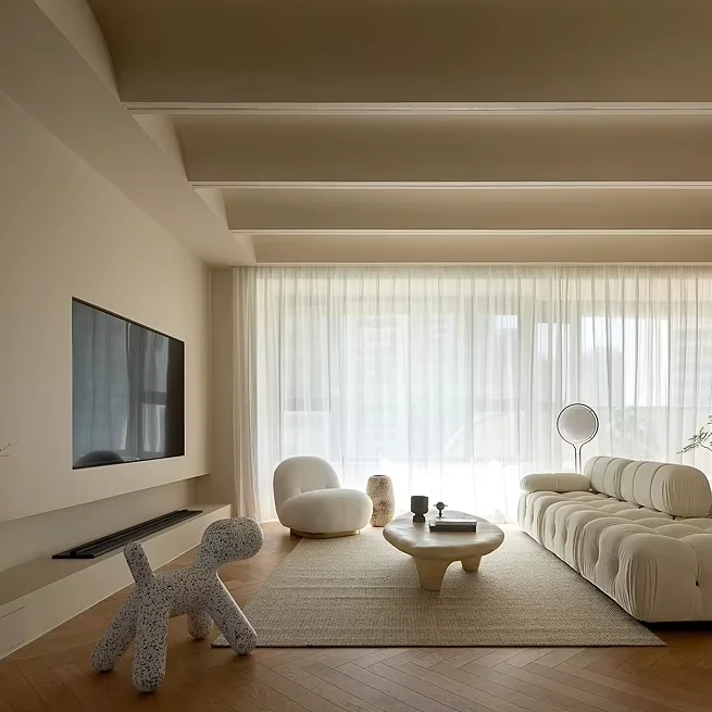 상하이 프랑스 스타일 인테리어 디자인 레이아웃 공간 계획 도면 3D 맥스 렌더링 맞춤형 주택 시크 홈 최신 트렌드