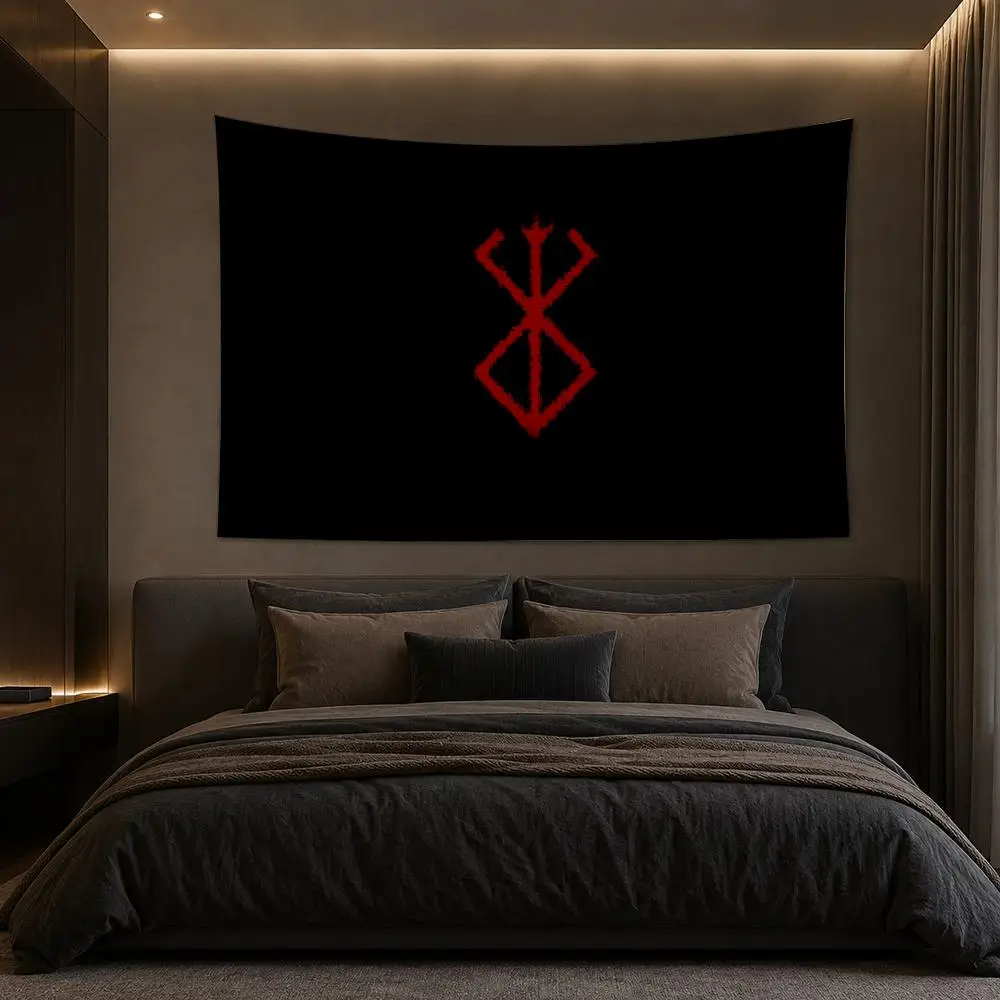 B-Berserk Tapestry Bedroom Living Room Bar Party House Home Dorm Interior Wall Decor Background Banner