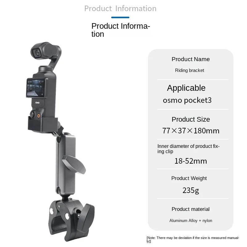 Kipyenb Stuur Klem Mount Met Flexibele 360 Balhoofd Voor Dji Osmo Pocket 3 Fiets Fiets Motorfiets Boot Voertuig Boom Buis