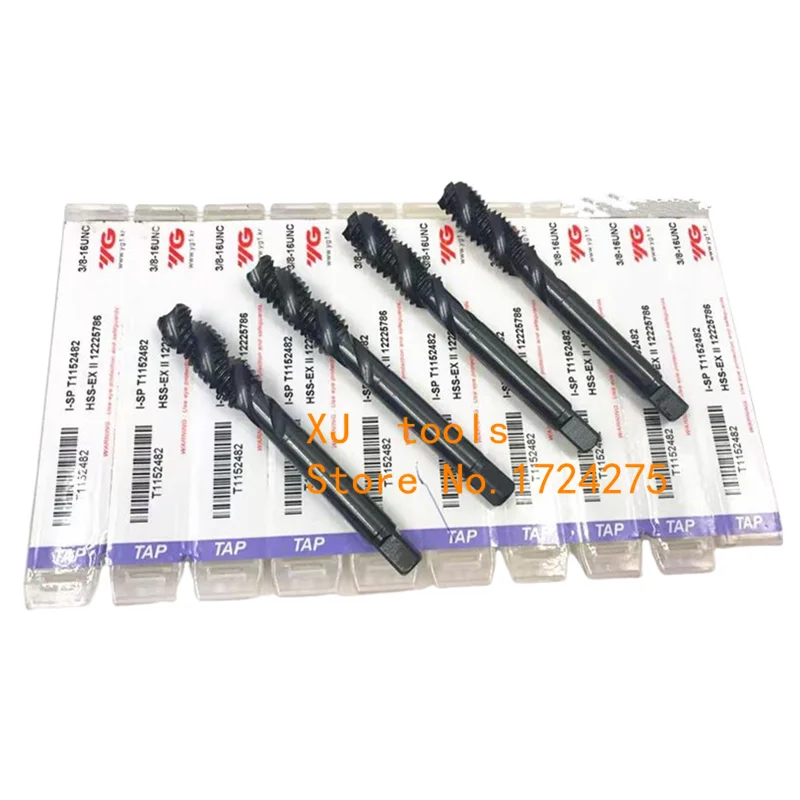 Korea YG-1 T1152 HSSE American INOX Spiral Fluted Tap UNC UNF 8-32/10-24 1/4-20 5/8 1/2 7/16 9/16 3/4 Machine Screw Thread Taps