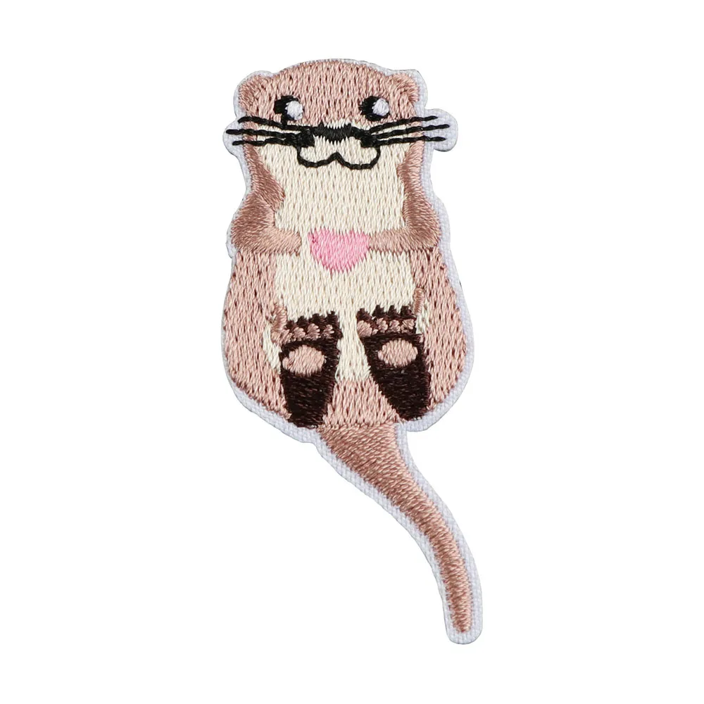 

Iron-On Otter Patch/Nature Animal Badge/Otters Badge/Decorative Patch/DIY Embroidery/Embroidered Applique/Cute Patch