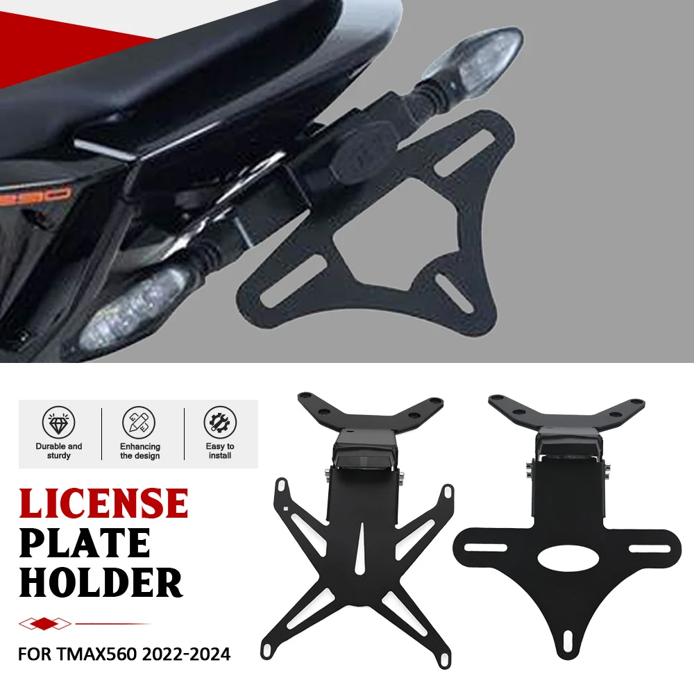 

For Yamaha T-MAX Tmax 560 2022-2025 Adjustable License Plate TMAX Tech MAX 2025-2027 Relocation Bracket Fender Eliminator Kit