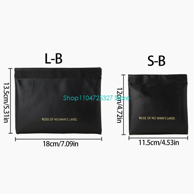 D8KF Automatic Closure Cosmetic Organizers PU Leather Travel Portable Storage