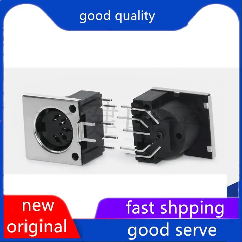 10pcs original new DS-5-02b square S-terminal connector large 5-core 7-pin socket 5PIN pin DIN female base