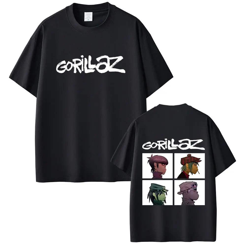 

Rock Band Gorillaz Demon Days Album Graphic T-shirt Men Women Hip Hop Alternative Vintage Oversized Tshirt Male Casual T Shirts