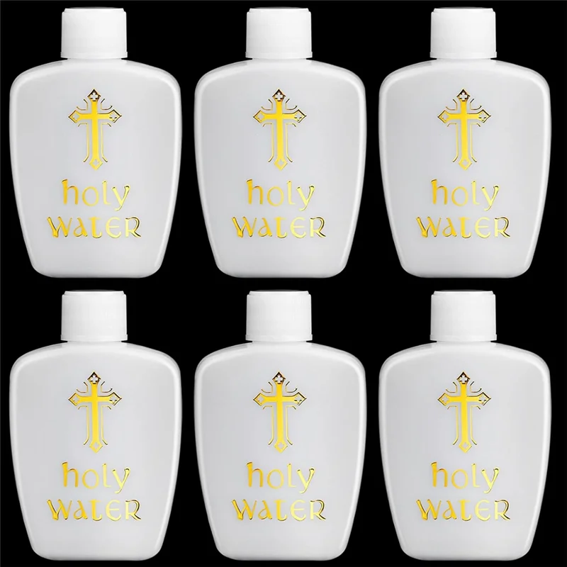 

A01F-20 шт. бутылки для святой воды, пластиковые контейнеры для святой воды на 2 унции, пустые контейнеры для католического христианского Хэллоуина, 60 мл