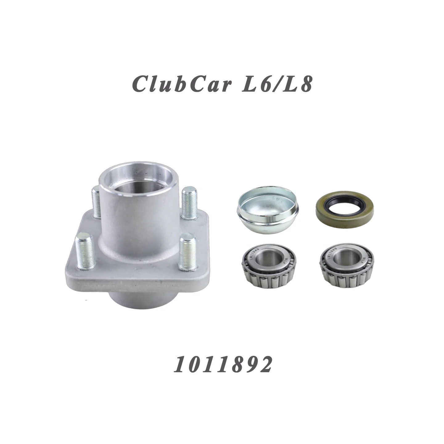 Front Wheel Hub Bearing Kit for EZGO Club Car with Bearings Dust Cap Oil Seal Golf Cart Parts OEM 1011892