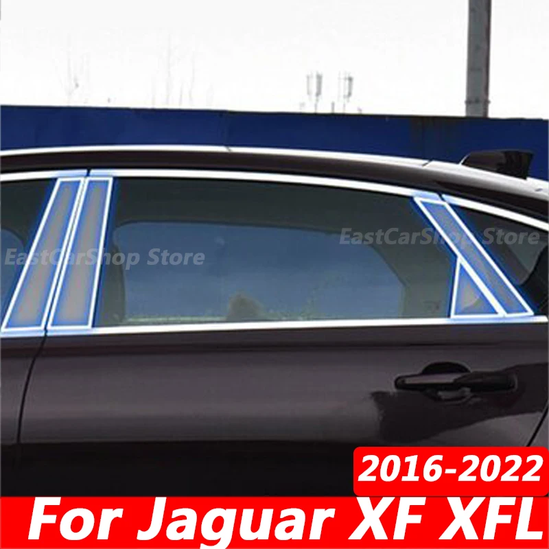 

Защитная пленка из ТПУ для автомобильного Ягуара XF XFL 2016-2021, защитная пленка на окно, средний столб, прозрачная наклейка, аксессуары