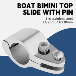 AndyMarine 316 Stainless Steel Fitting Boat Bimini Top Hinged Jaw Slide Easy Install Marine Hardware 22/25/30/32/38mm