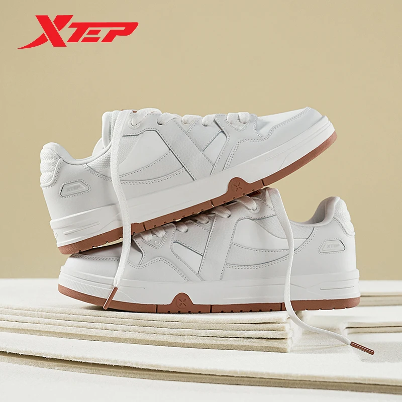 Xtep Skateboard Shoes Men‘s Retro Causal Classical Sports Shoes Wear-Resistant Cushioning Anti-Slip Male Sneakers 876119310022