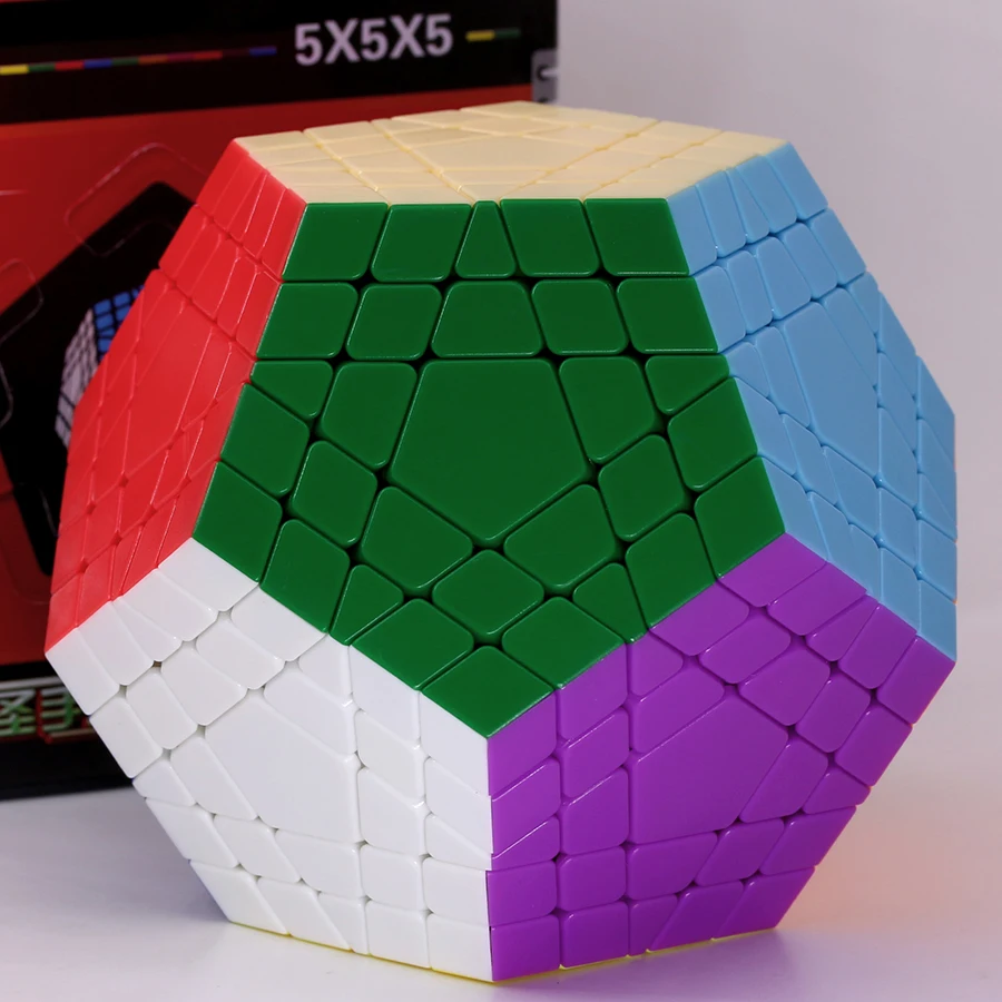 Cubo Mágico SengSo Educacional Profissional, ShengShou Megamin x Cubo Mágico, 12 Faces Puzzle, Jogo de brinquedos, Gigaminx Dodecaedro 5x5 V2