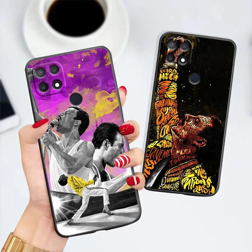 Queen Freddie Mercury Case For OPPO A98 A96 A94 A93 A92 A92S A91 A78 A74 A73 A72 A58 A57 A55 A54 A53 A52 A17 A16 A15 Cover Cqoue