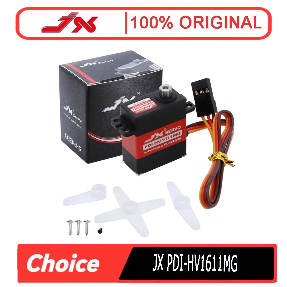 

JX PDI-HV1611MG Micro Digital Servo - 11KG Torque, 0.07S, 8.4V, Metal Gear, Coreless Motor