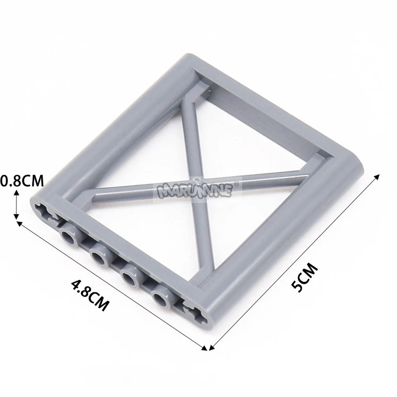 Marumine 5PCS 1x6x5 กรอบ Girder MOC ทหารฉาก Wall Building Blocks ใช้งานร่วมกับ 64448 DIY ราวประกอบของเล่น