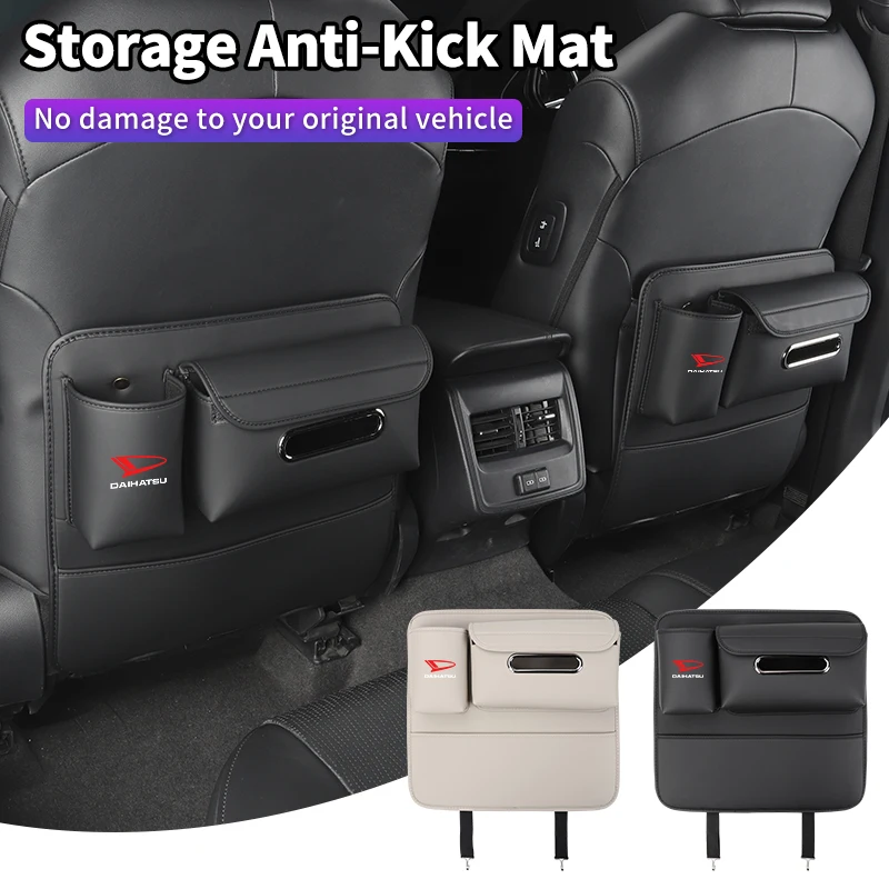 Bolsa de almacenamiento multifuncional de cuero PU para coche, alfombrilla antipatadas de media cubierta para Daihatsu Terios Sirion Mira Materia Rocky YRV Feroza
