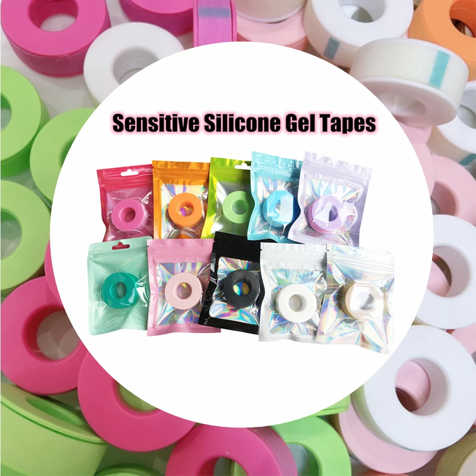 

30/50PCS Silicone Gel Tapes for Eyelash Extension Breathable Sensitive Resistant Microporous Tape Sticker Makeup Wholesale