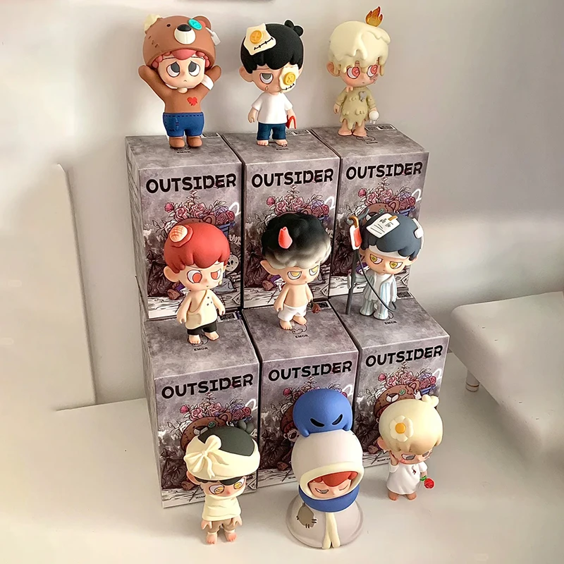 52TOYS EMOR アウトサイダーシリーズ トレンディブラインドボックストイズ キュートドールオーナメント 個性的なトレンディギフト デスクトップデコレーション クリスマス用