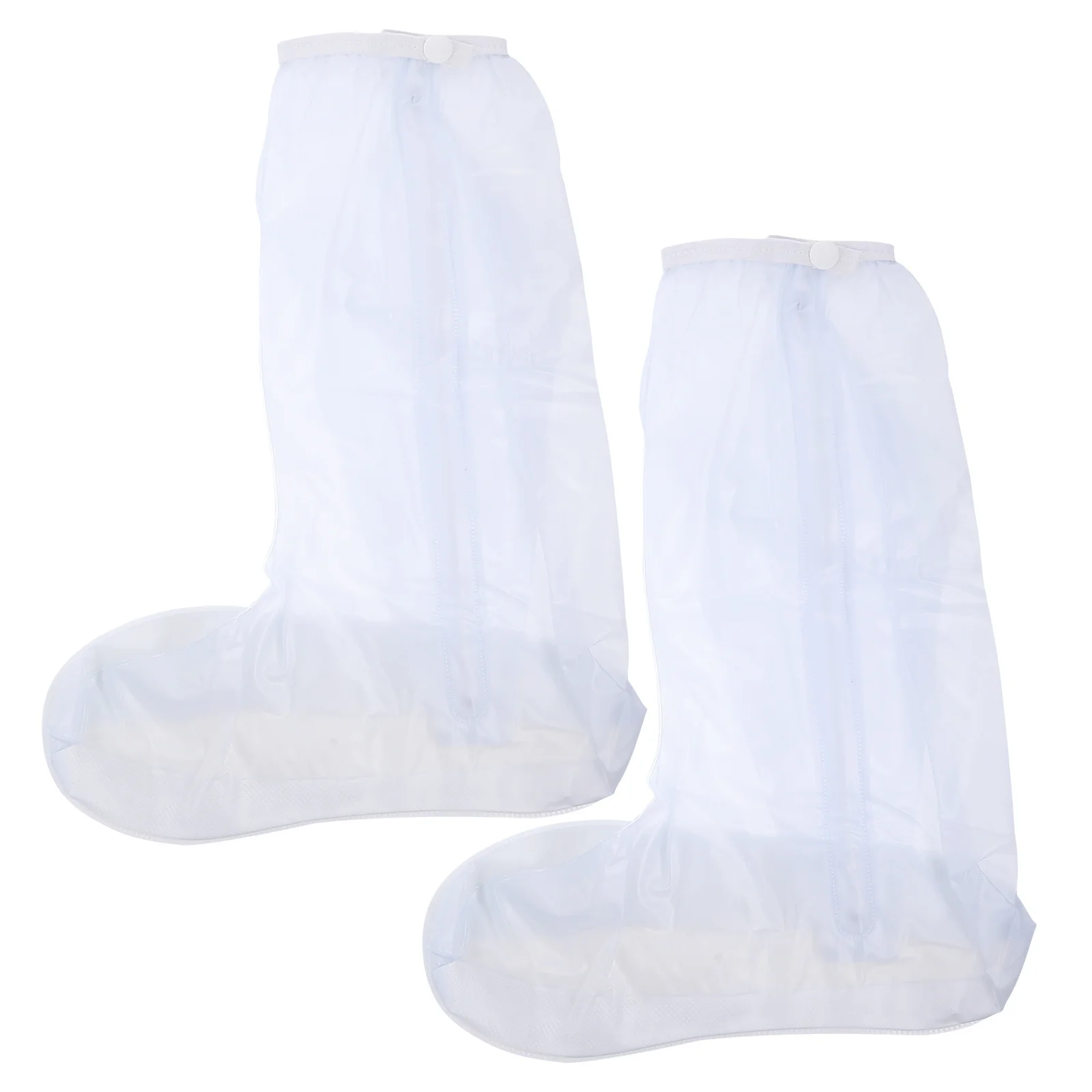 

PVC Waterproof Rain Shoe Cover L Reusable Boot Protector Non Slip Foldable Easy Storage Zip Closure for Travel Outdoor Wet