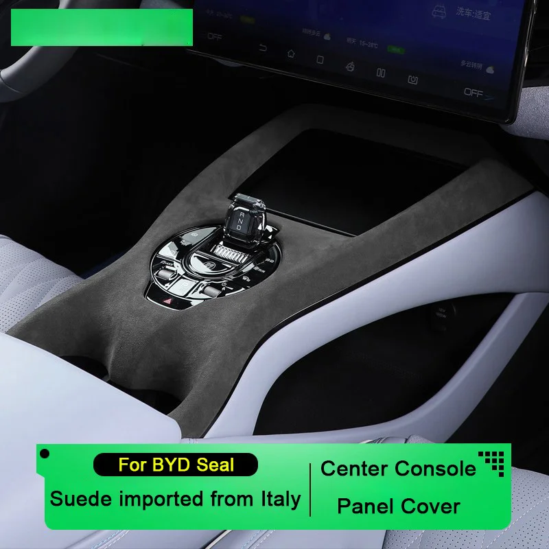 

For BYD Seal u EV Dmi 2022 2023 2024 Suede Interior Accessories Car Center Console Gear Shift Panel Trim Cover Air Outlet Frame