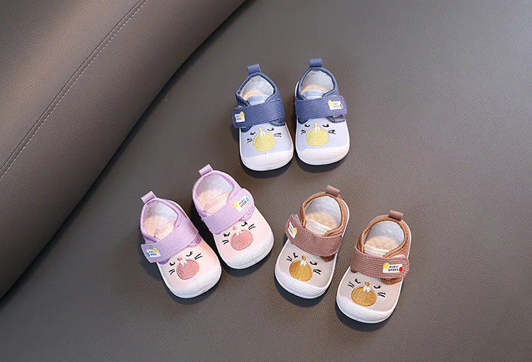 2026 Mit Geräusch Baby-Schuhe Frühling Herbst Kleinkind-Laufschuhe Neugeborenen-Lauflernschuhe für Jungen und Mädchen Rosa, Braun – Detail 2