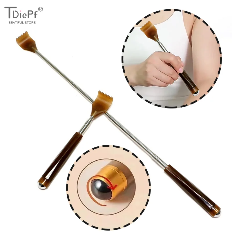 

1 шт. выдвижной магнитный шариковый скребок для спины с магнитом, телескопический скребок для спины, массажер, скребок для спины