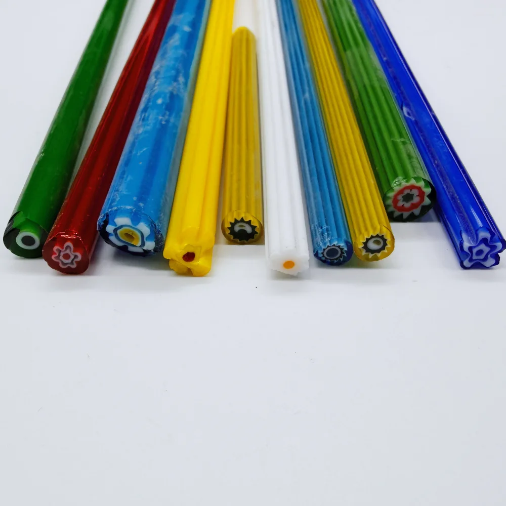 250g Millefiori Fusing Glass Rod Jewerly COE90 DIY Materials Making in Microwave Kiln
