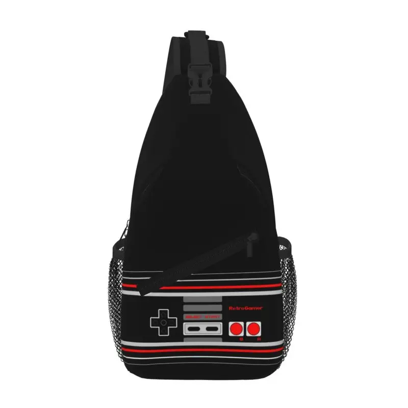 

Casual Retro Video Game Controller Sling Bags for Traveling Men Gamer Gift Crossbody Chest Backpack Shoulder Daypack