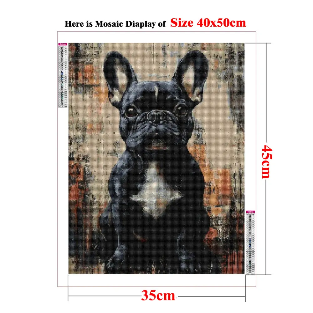 Kit De Pintura Por Números De Bulldog Francés – Lienzo Sin Marco, Perfecto Para Adultos Y Niños