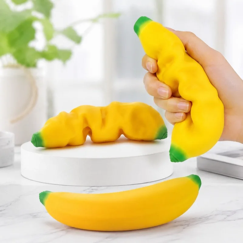 2-Pack Large Banana Slow Rebound Toys Soft Extra-Large Polyurethane Foam Stress Relief Toys for Office And Campus Emotional Relaxation
