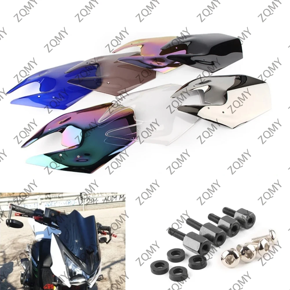 Z800 Motorcycle ABS Windscreen Wind Deflectors Screen Windshield Windproof For Kawasaki Z 800 2013 2014 2015 2016