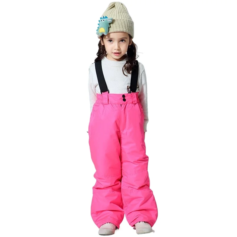 New Winter Children's Boys Ski Warm Pants Outdoor Sport Waterproof Windproof Trousers for Kids Girls Snowboarding Overalls