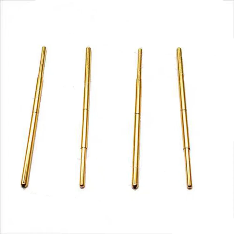 100PCS/Bag Gold-plated Needle PA100-J1 Small Round Head Outer Diameter 1.36mm Length 33.5mm Spring Test Probes Pogo Pin