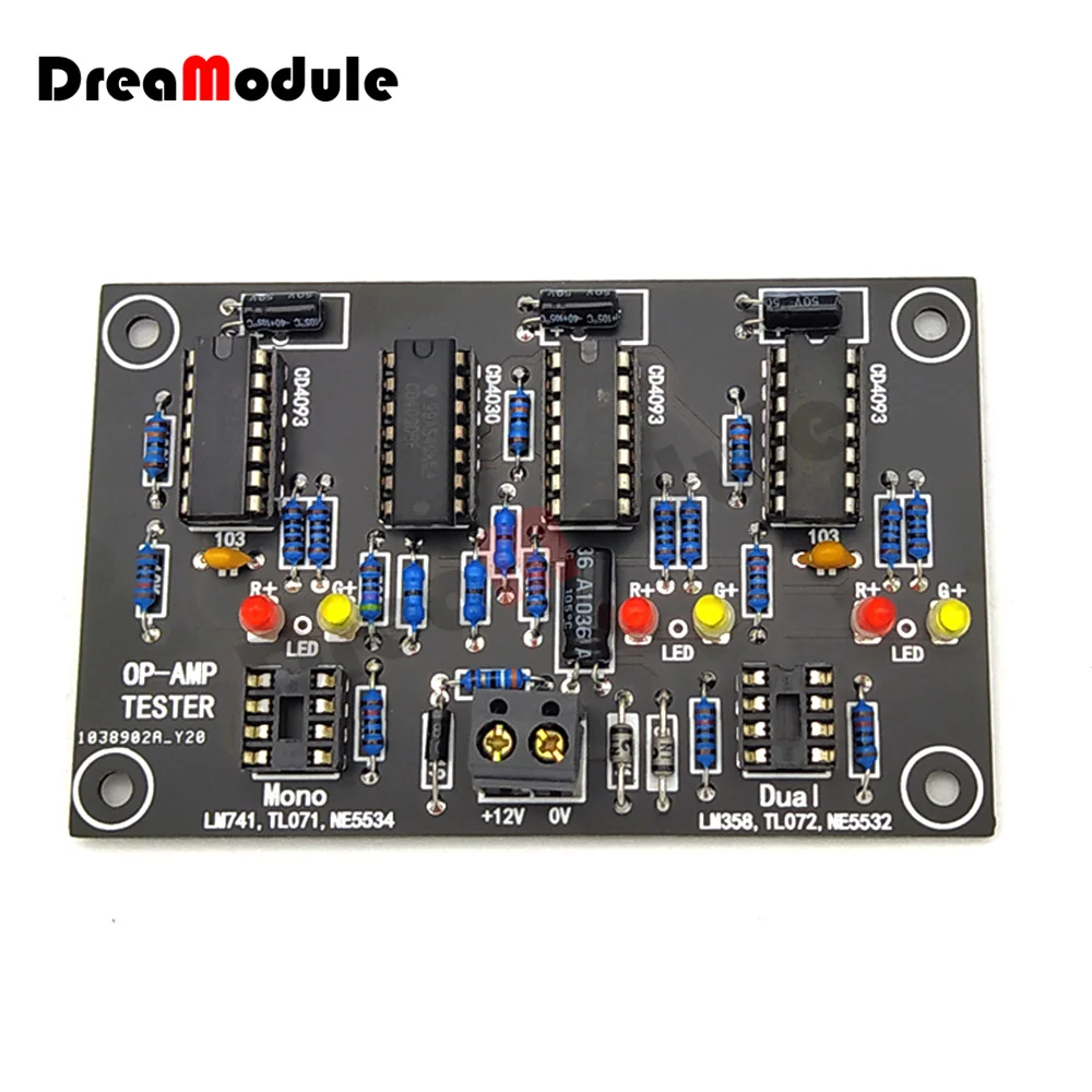 TL071 TL072 TL081 TL082 scheda amplificatore di potenza Audio Tester amplificatore operazionale singolo/doppio amplificatore operazionale DC 12V