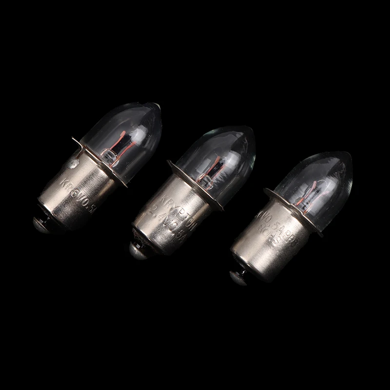 Old-fashioned Flashlight Bulbs P13.5S Base Bulbs 2.4V 3.6V 4.8V 6V 7.2V 0.4A 0.5A 0.75A Replacement Bulbs Torches Work Lamp