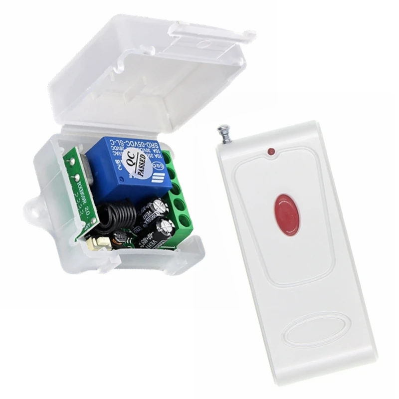 

433MHz RF Wireless Remote Control Switch 1CH Relay Receiver With Transmitter, Used For DC5V, 12V, 24V Door Lock And Lamp Control