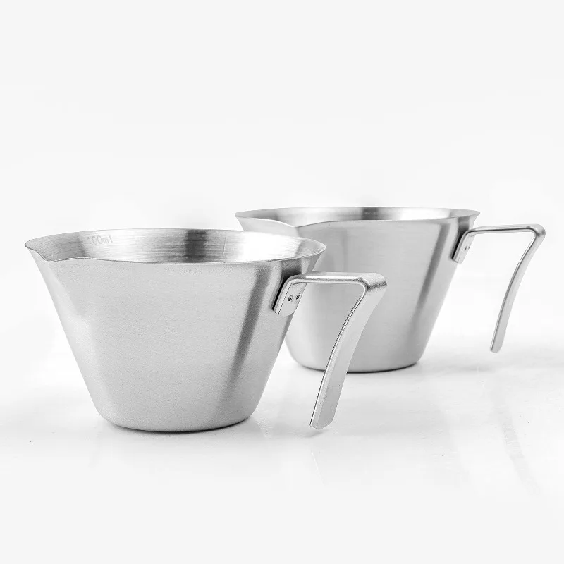 Coffee Measuring Cups 2pcs Food Stainless Steel Espresso Cup Extraction Cup with Graduated,Espresso Accessories Cafe Accessories